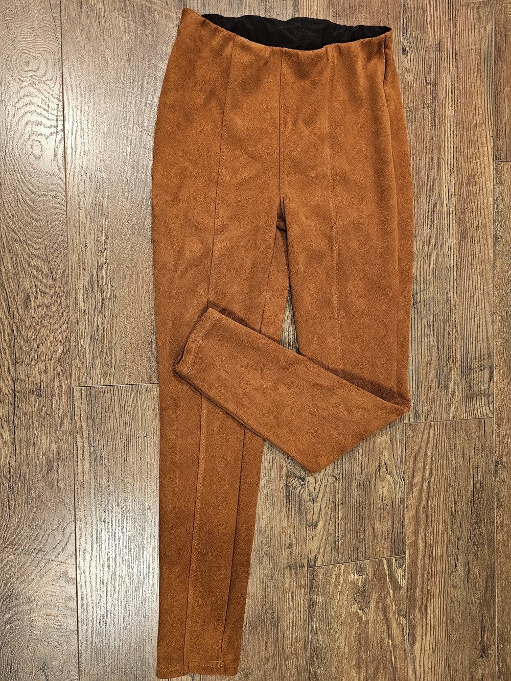 Simply Vera Vera Wang Faux Suede Skinny Pants in Rust Orange